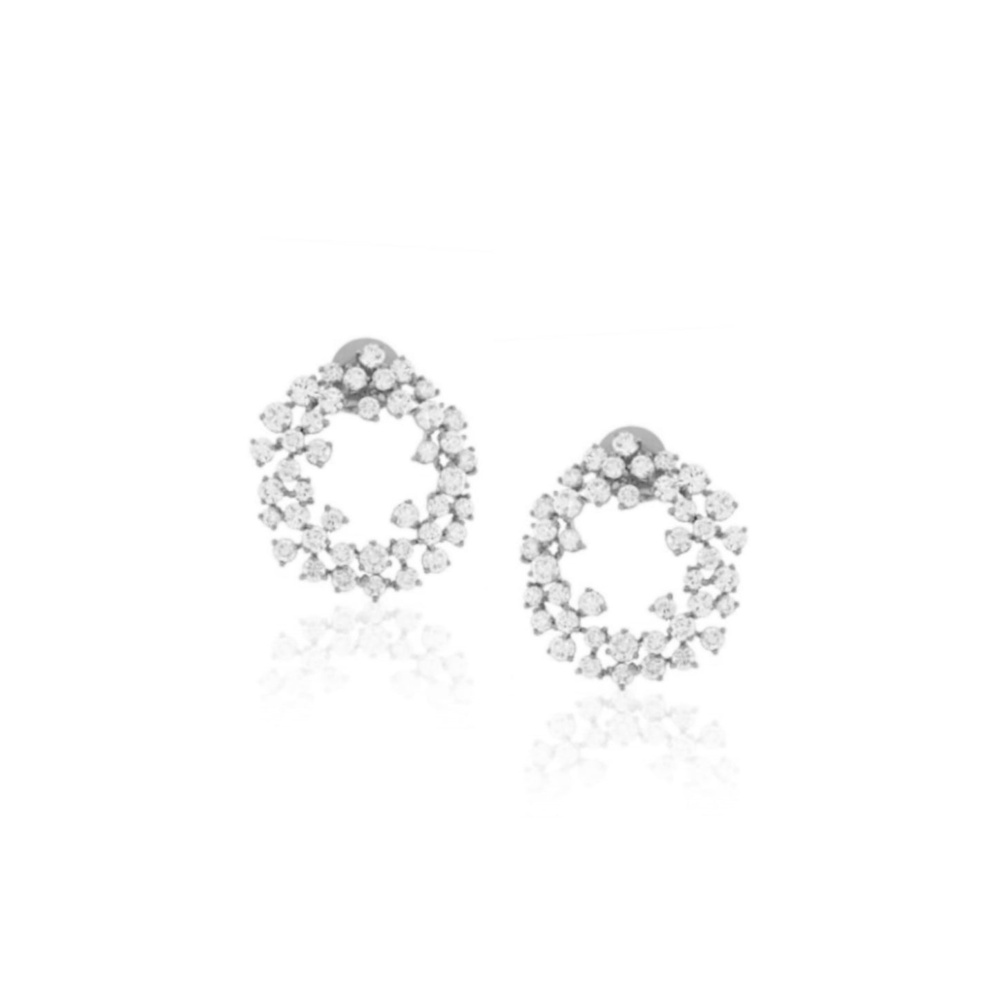 Sterling Silver Sprinkled CZ Earring - HK Jewels