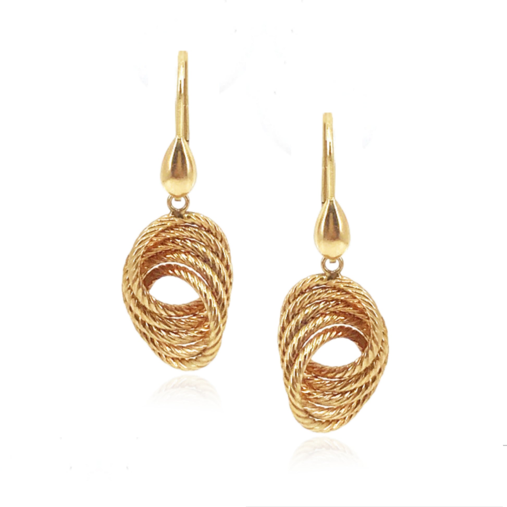 14K Gold Interlocking Circles Earrings - HK Jewels
