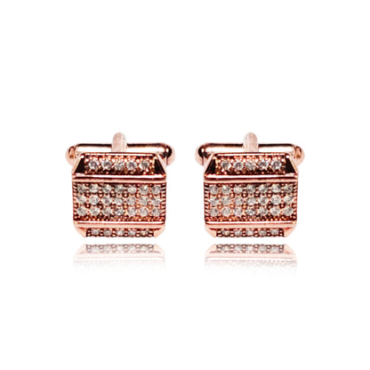 Rose Gold Plated Sterling Silver Cufflinks