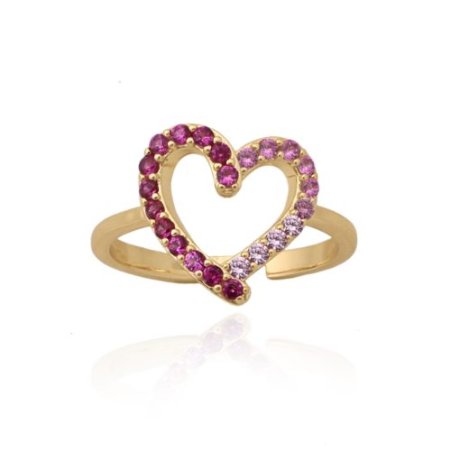Rainbow Heart Ring - HK Jewels