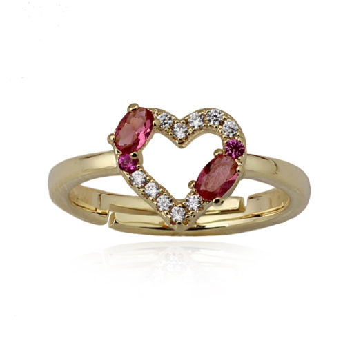 Double Stone Heart Ring - HK Jewels