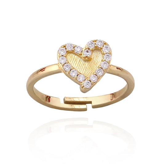 Brushed Heart Ring - HK Jewels