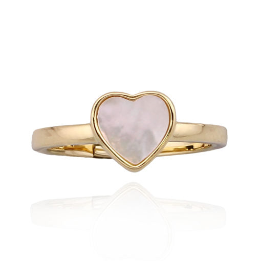 Mother-of-Pearl Heart Ring - HK Jewels