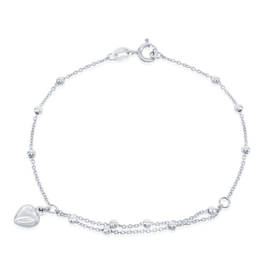 Sterling Silver Heart Bracelet