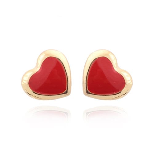 Surgical Steel Enamel Heart Studs - HK Jewels