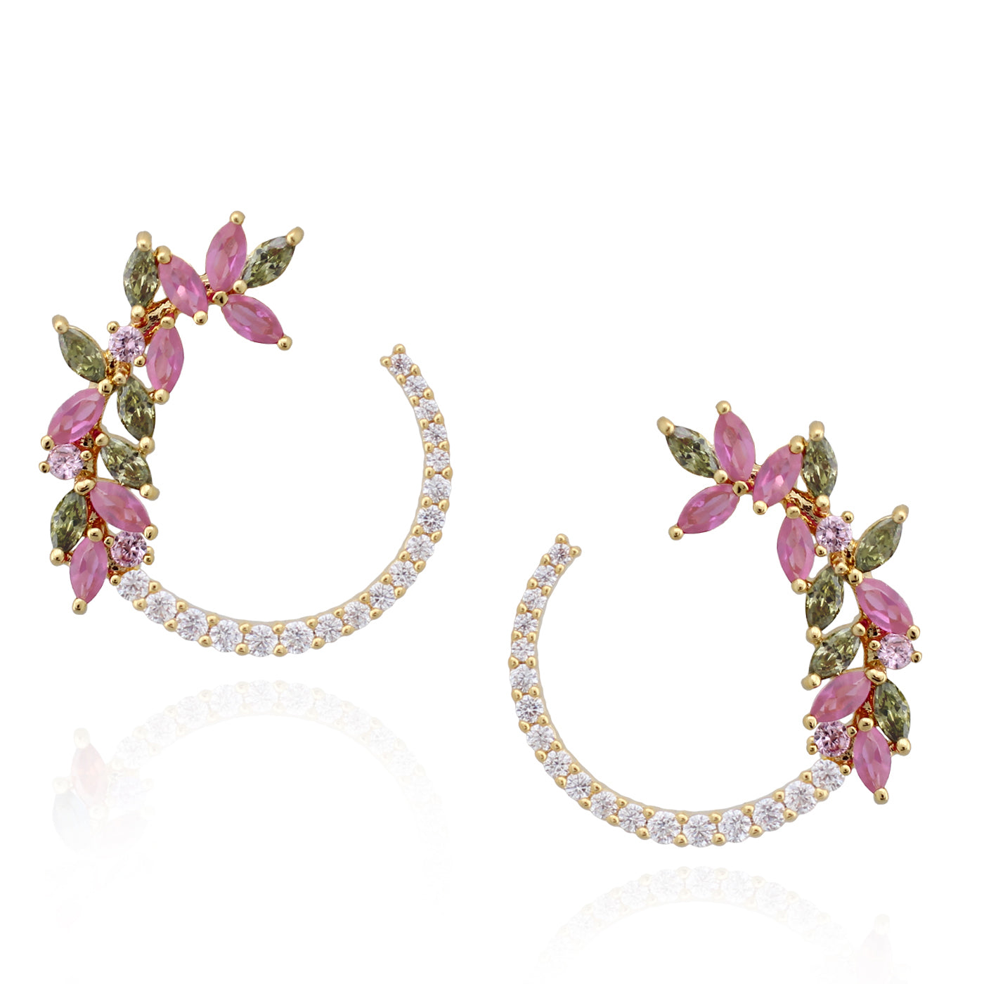 Open Wreath Stud Earring - HK Jewels