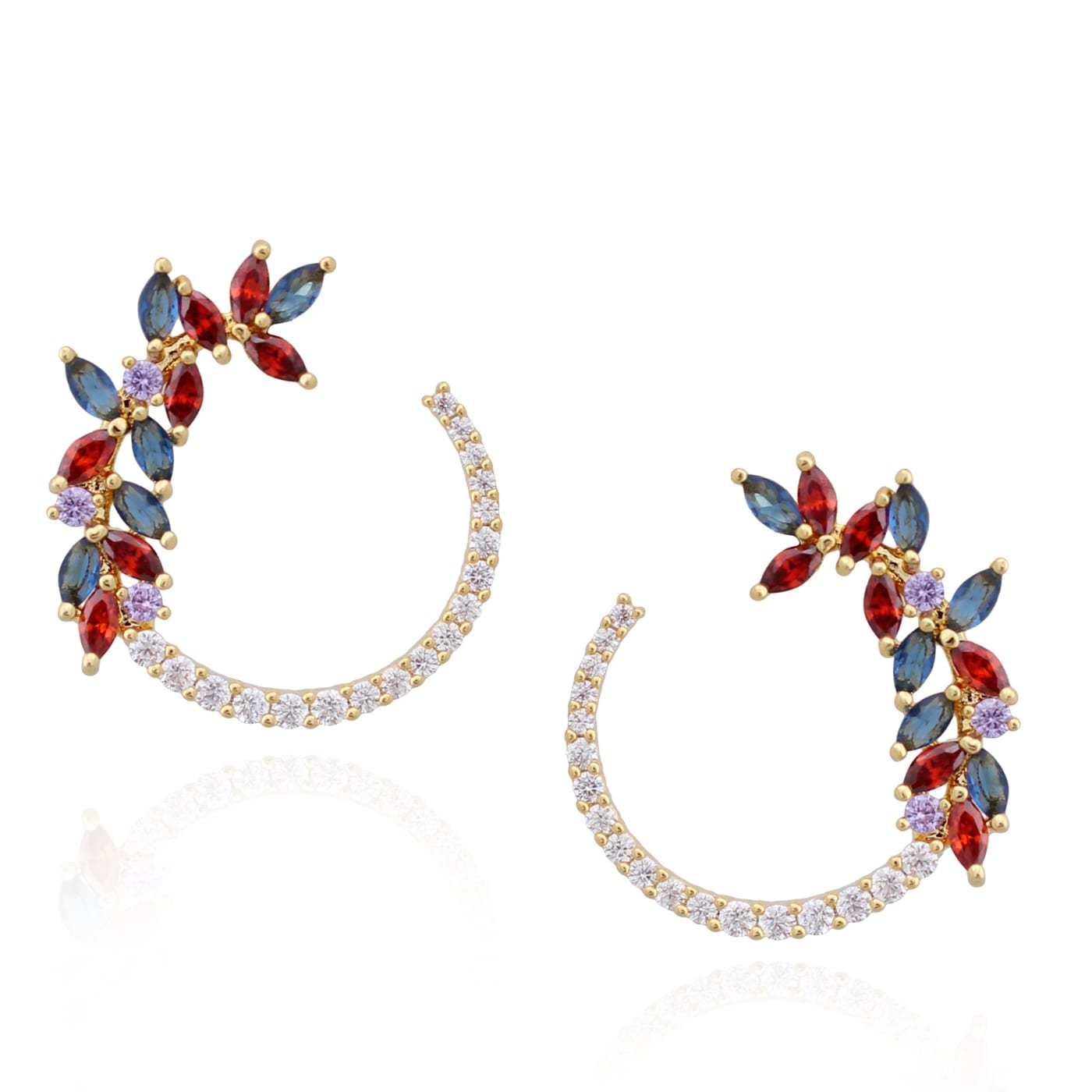 Open Wreath Stud Earring - HK Jewels