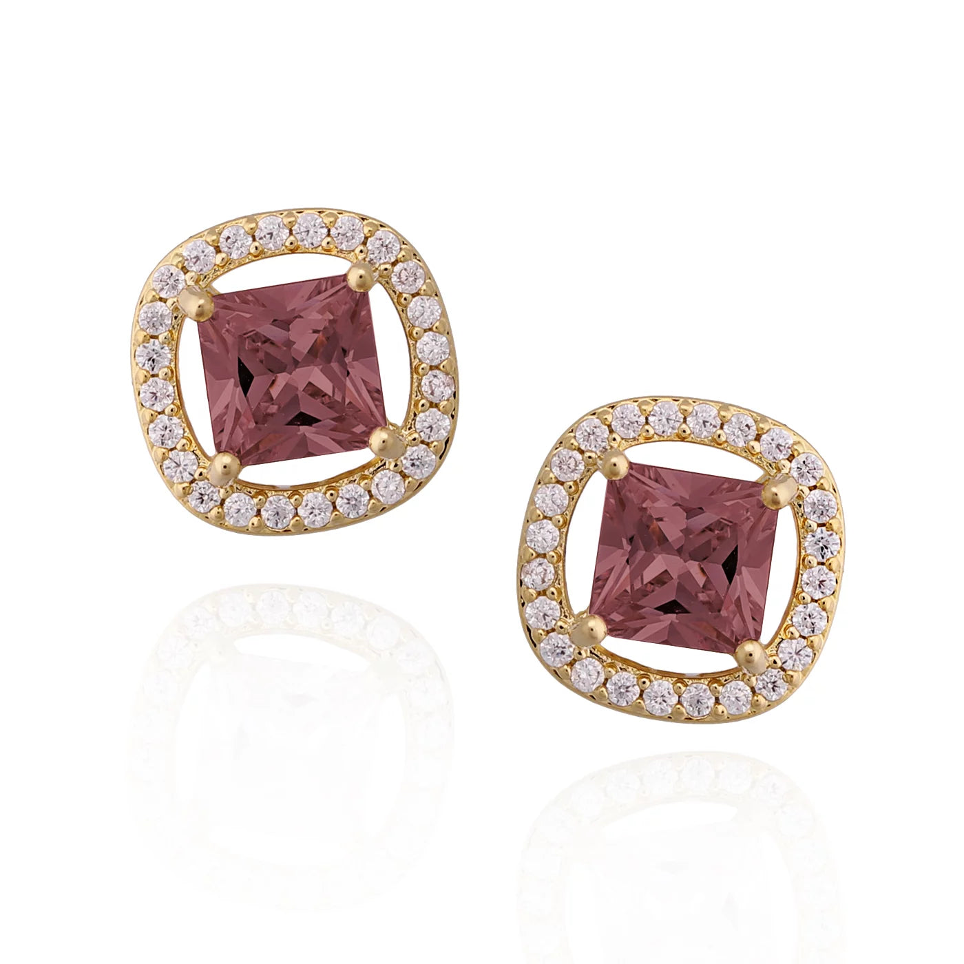 Surgical Steel Square Solitaire Stone Stud Earring - HK Jewels