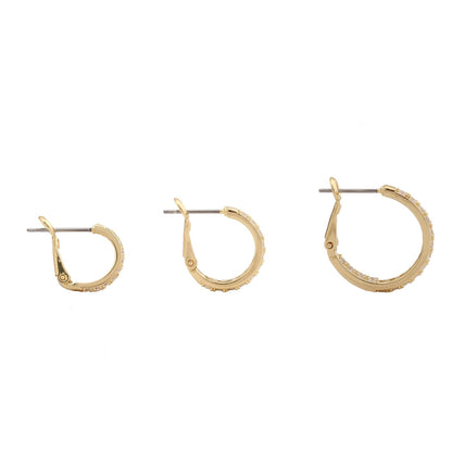 Surgical Steel Thin CZ Hoop Huggie Earring-Small - HK Jewels