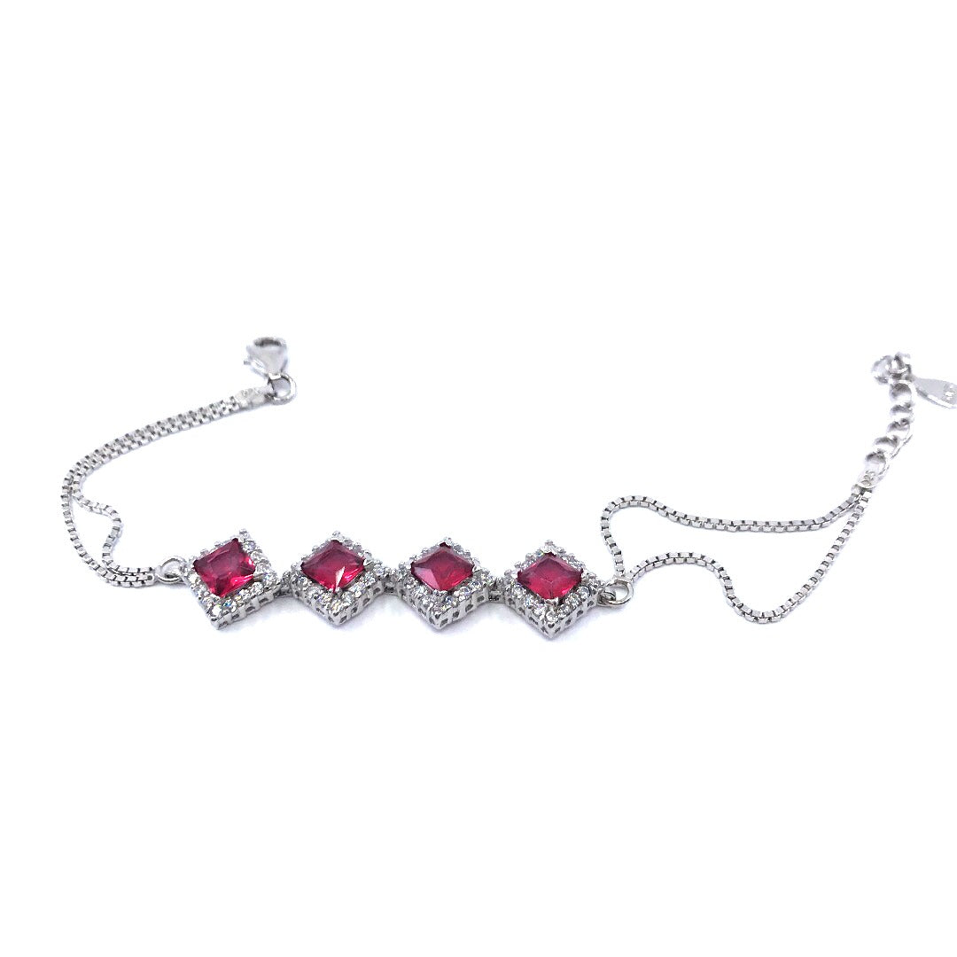 Sterling Silver Square Bracelet - HK Jewels