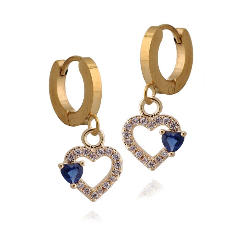 Surgical Steel Pink Heart Earrings - HK Jewels