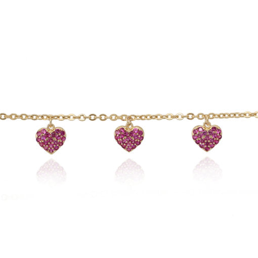CZ Hearts Kids Bracelet - HK Jewels