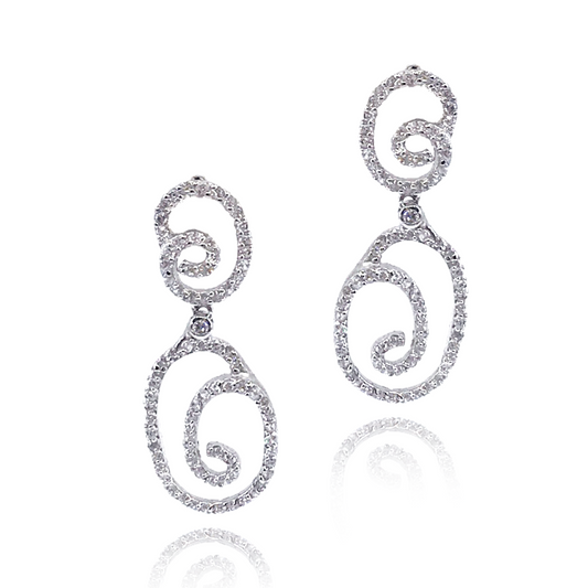 Sterling Silver Oval Earrings - HK Jewels