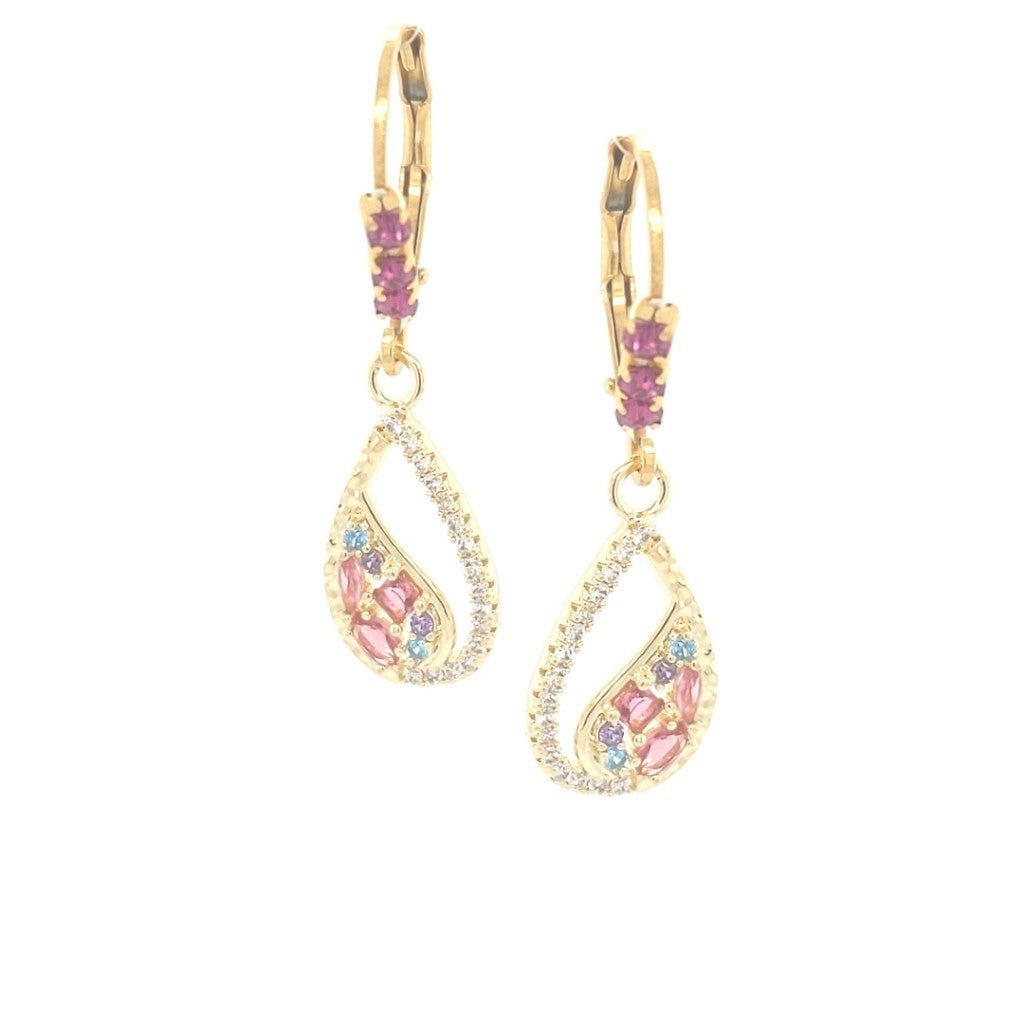 Surgical Steel Multicolor Saratoga Teardrop Earring - HK Jewels