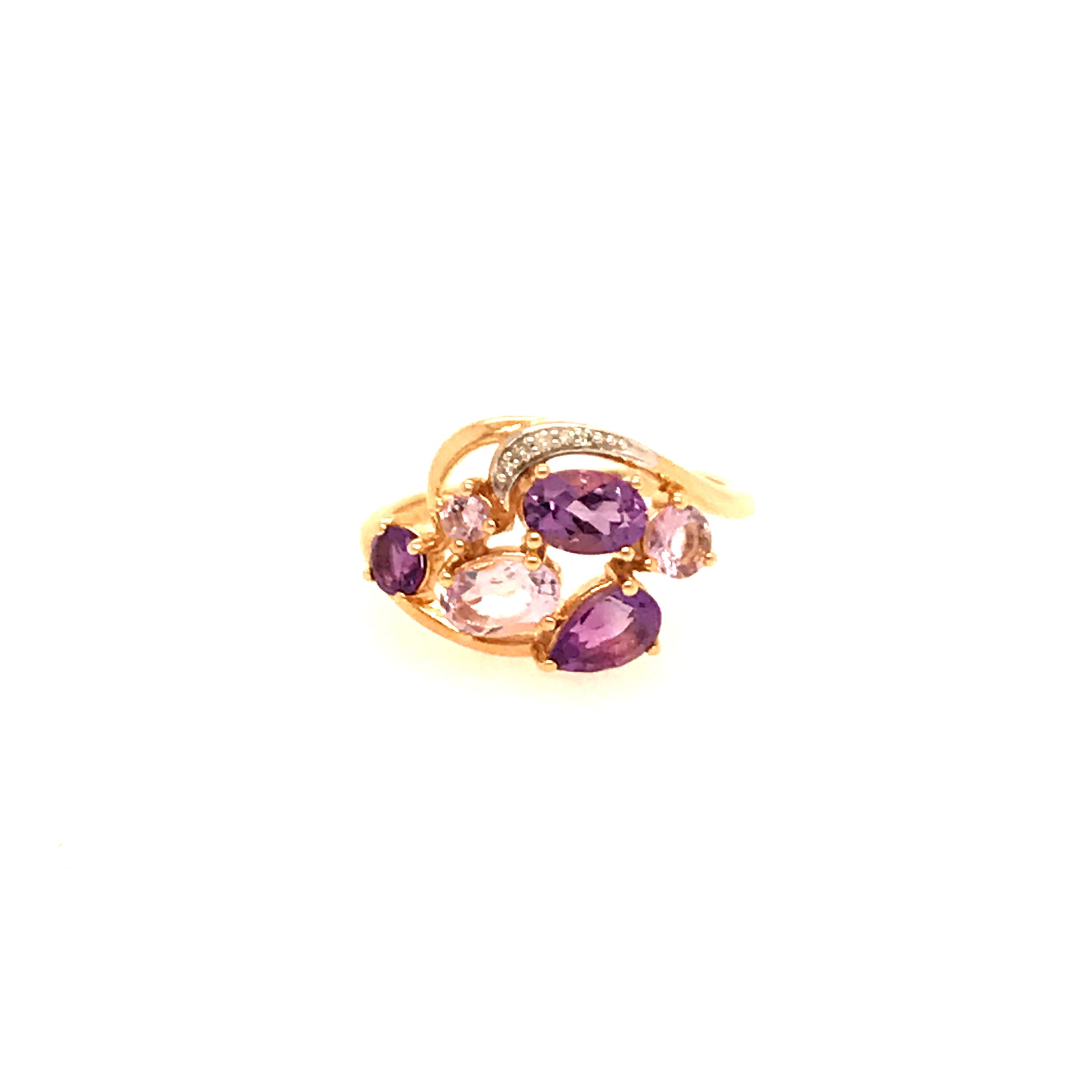 Gold Amethyst Ring - HK Jewels
