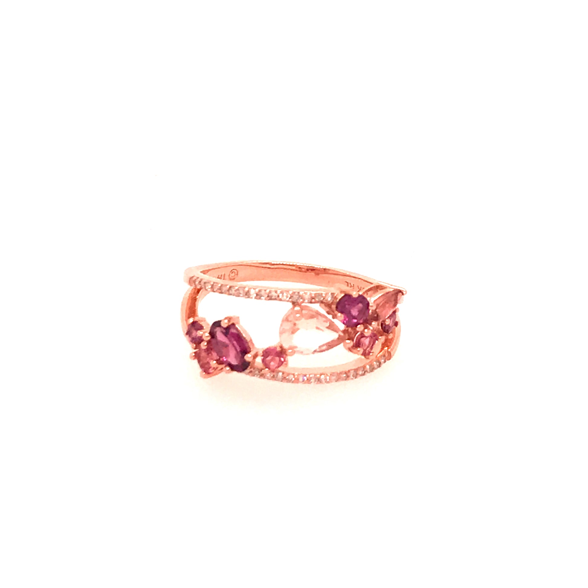 Rose Gold Double Bar Ring - HK Jewels