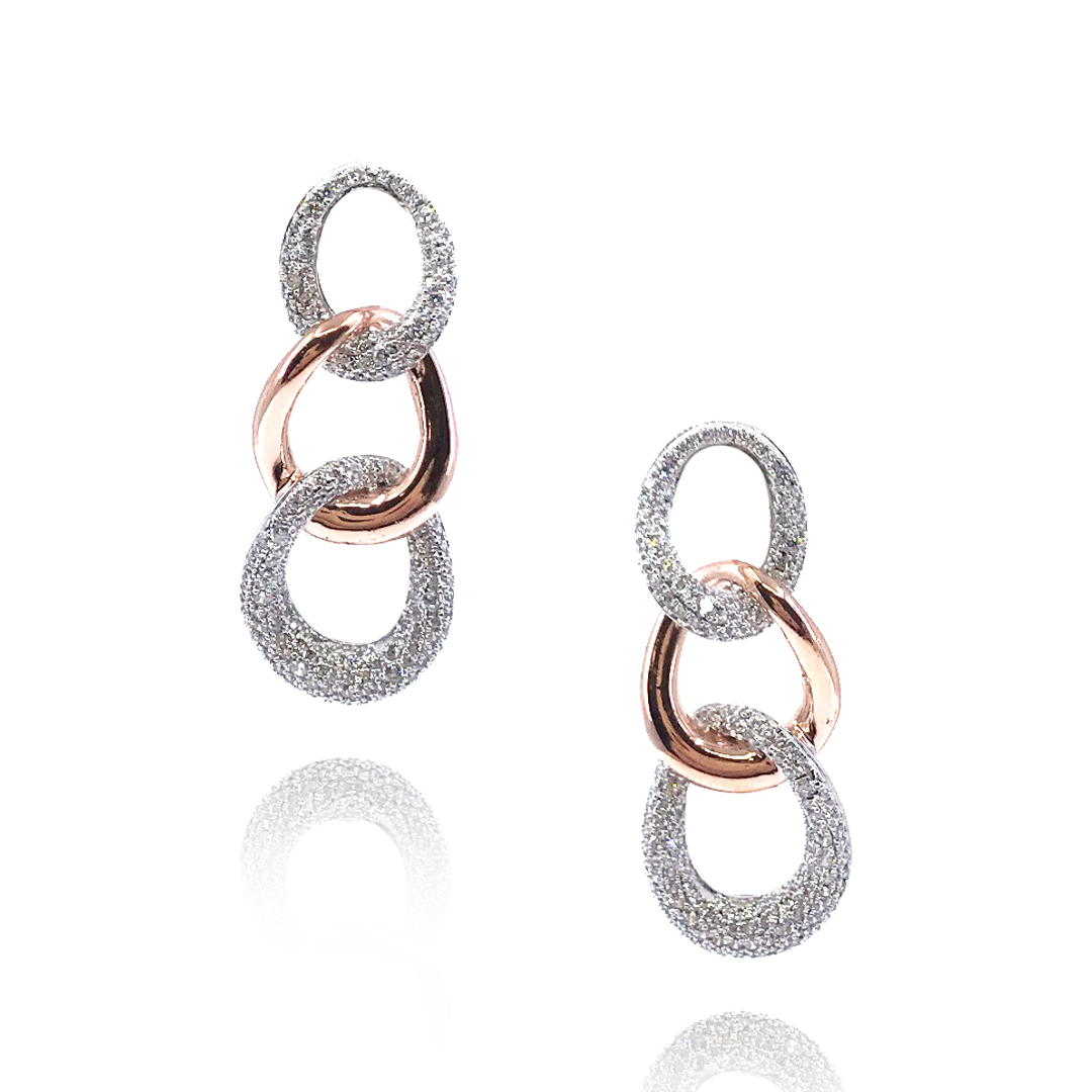 Sterling Silver Links Earrings - HK Jewels