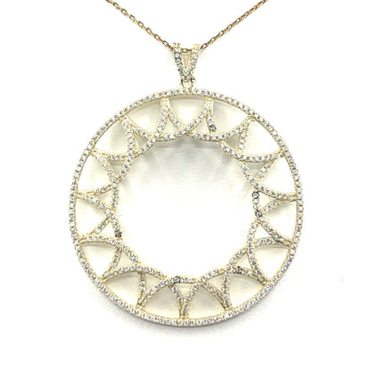 Sterling Silver Circle Pendant - HK Jewels