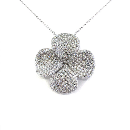 Sterling Silver Flower Pendant - HK Jewels