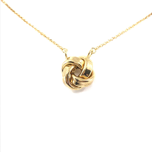 Sterling Silver Knot Necklace - HK Jewels