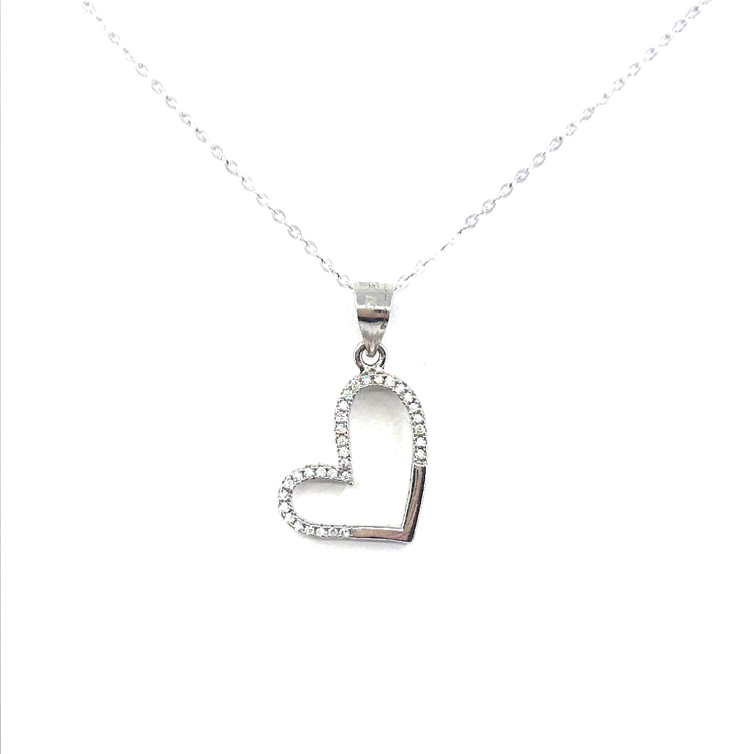 Sterling Silver Heart Pendant - HK Jewels