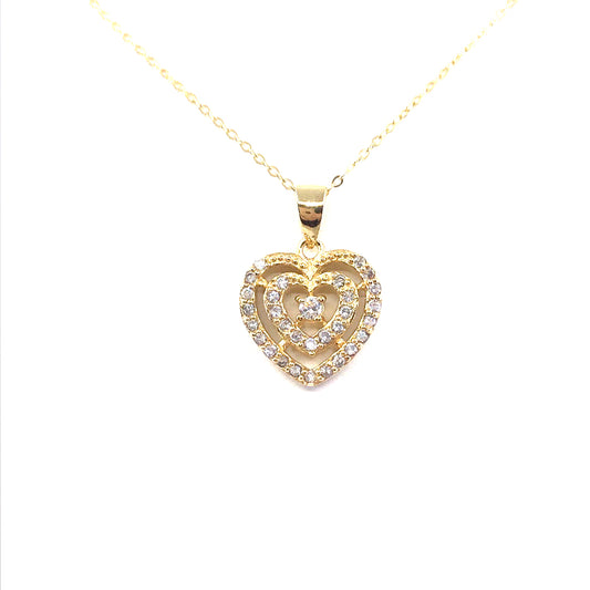 Sterling Silver Heart Pendant - HK Jewels