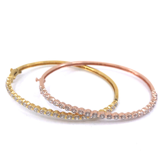 Sterling Silver CZ Bangle - HK Jewels