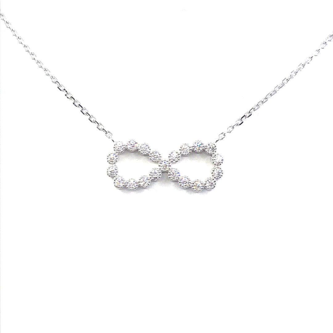 Sterling Silver Infinity Necklace - HK Jewels