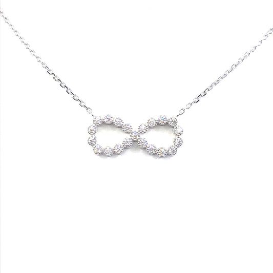 Sterling Silver Infinity Necklace - HK Jewels