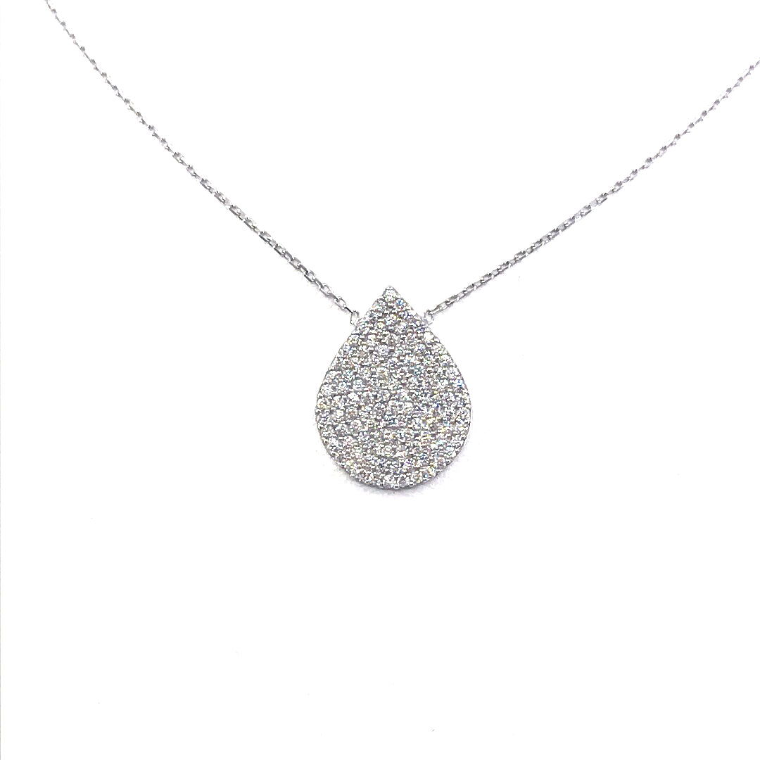 Sterling Silver Teardrop Necklace - HK Jewels