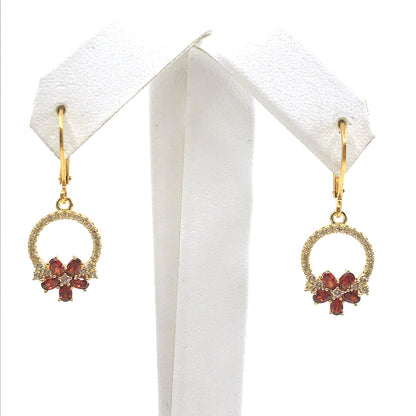 Surgical Steel Circle Flower Earrings - HK Jewels