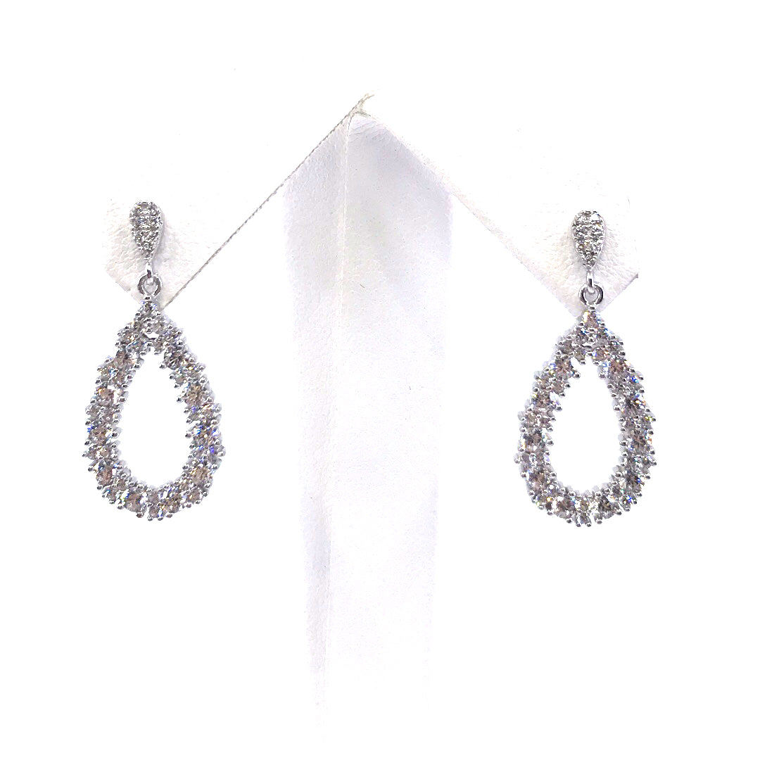 Sterling Silver Teardrop Earrings - HK Jewels