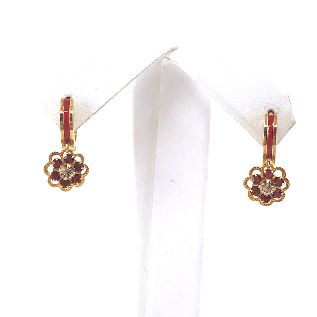Surgical Steel Flower Huggies Earrings - HK Jewels