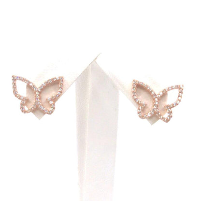 Sterling Silver Butterfly Stud Earring - HK Jewels