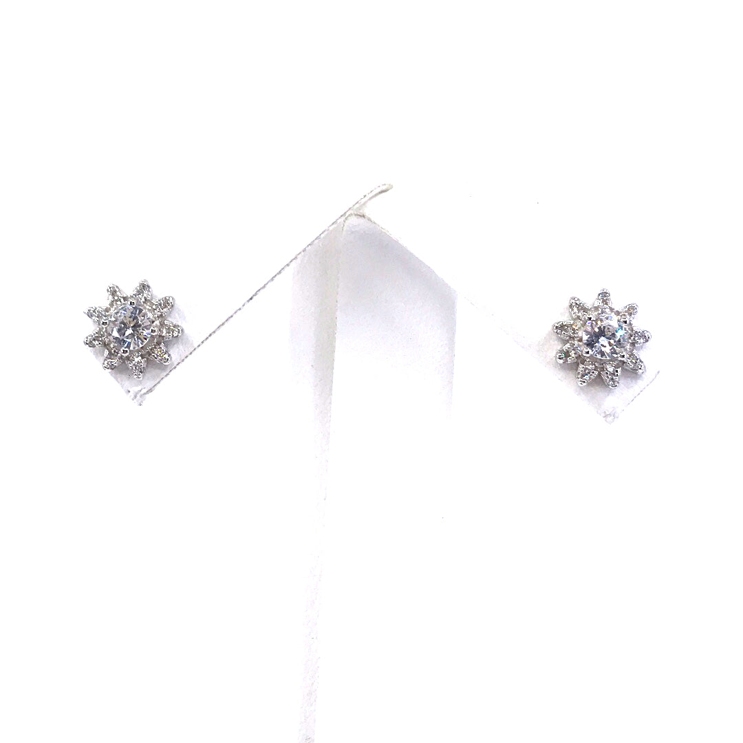 Sterling Silver Small Flower Studs - HK Jewels