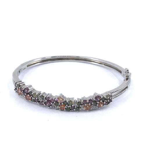 Sterling Silver Multicolor Bangle - HK Jewels