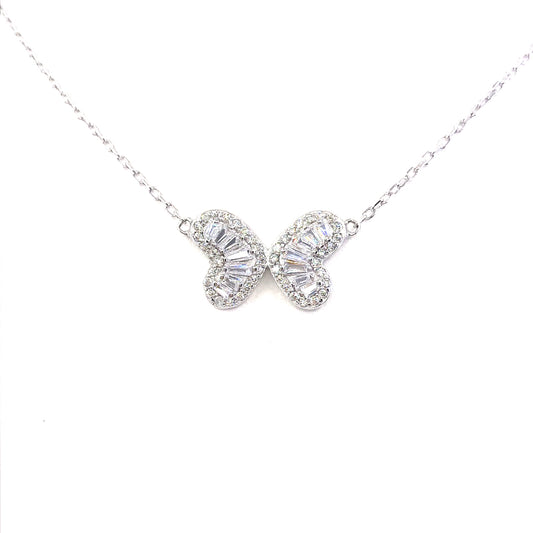 Sterling Silver Butterfly Necklace - HK Jewels