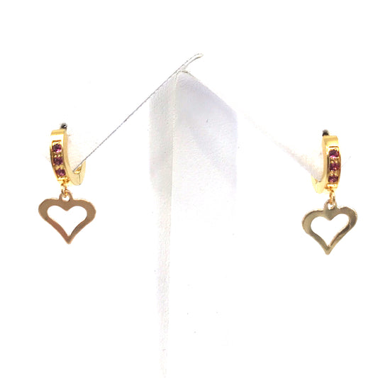 Surgical Steel Heart Earrings - HK Jewels