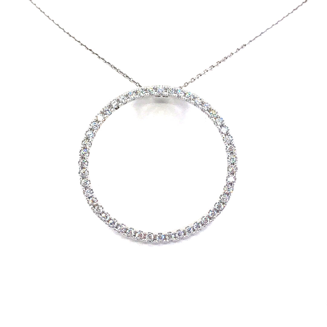 Sterling Silver Circle Pendant - HK Jewels
