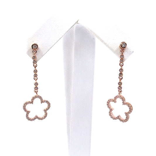 Sterling Silver Flower Earrings - HK Jewels