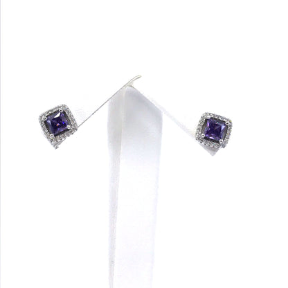 Sterling Silver Square Studs - HK Jewels