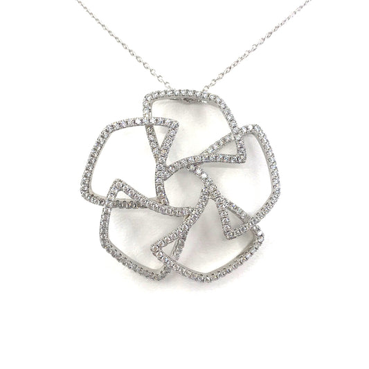 Sterling Silver Flower Pendant - HK Jewels