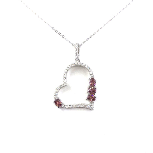 Sterling Silver Heart Pendant - HK Jewels