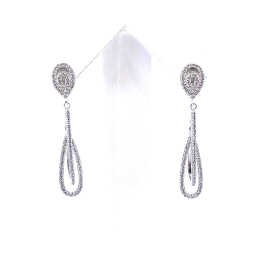 Sterling Silver Teardrop Earrings - HK Jewels