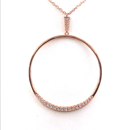 Sterling Silver Circle Necklace - HK Jewels