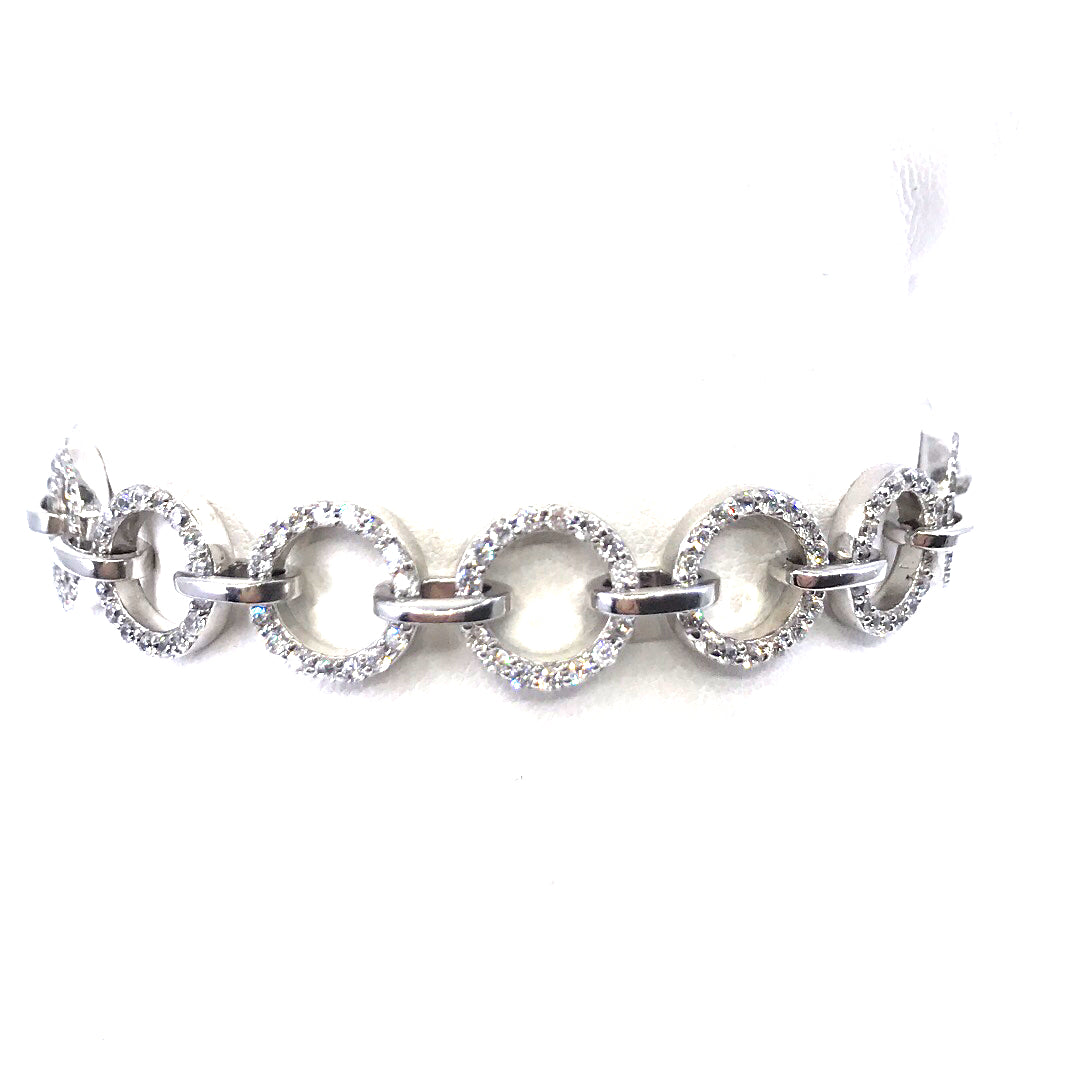 Sterling Silver Circle Bracelet - HK Jewels