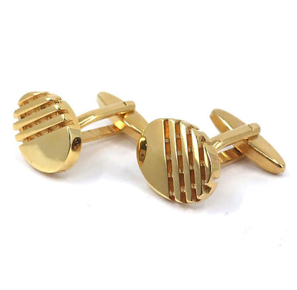 Stainless Steel Gold Plated Cufflinks - HK Jewels