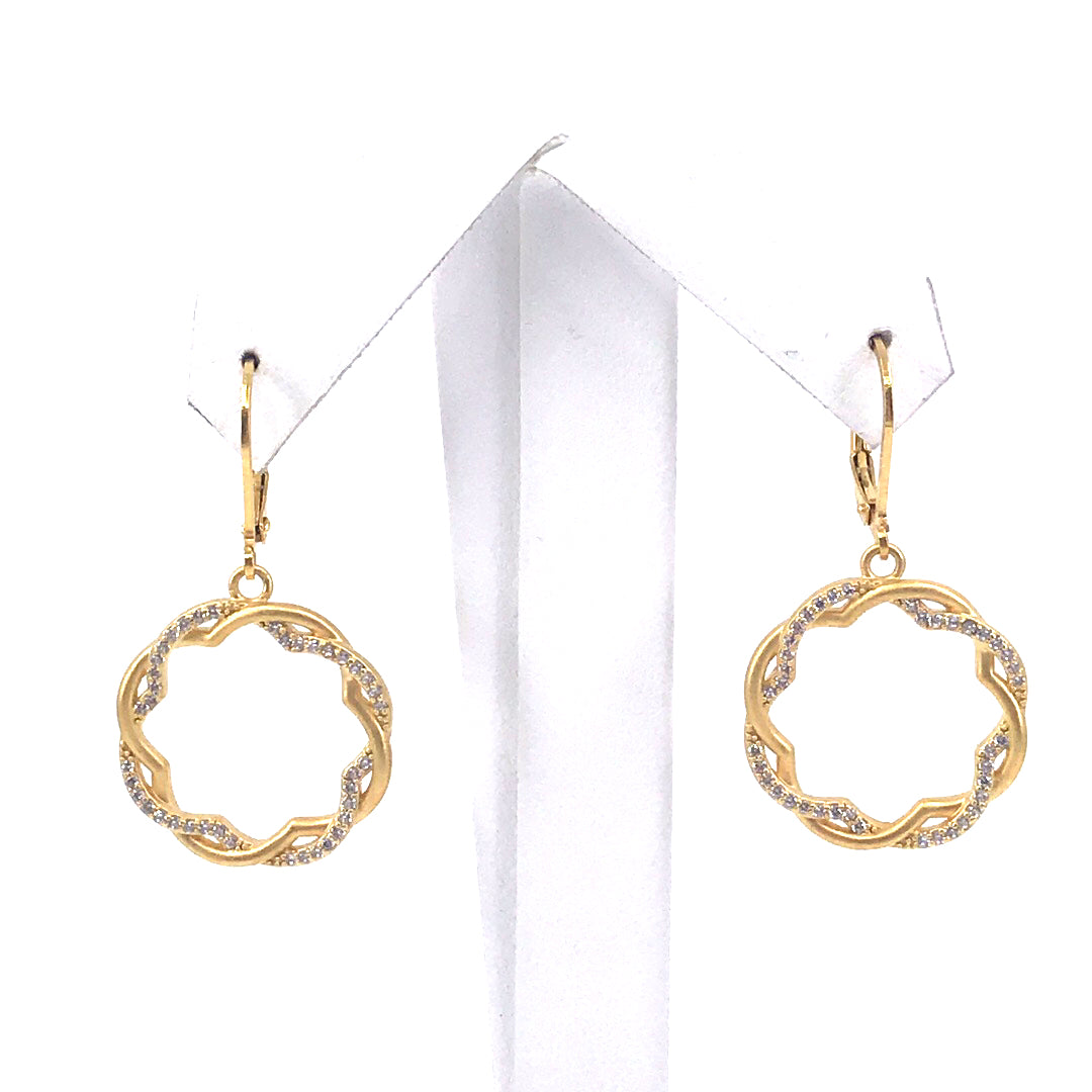 Surgical Steel Twisted Circle Earrings - HK Jewels
