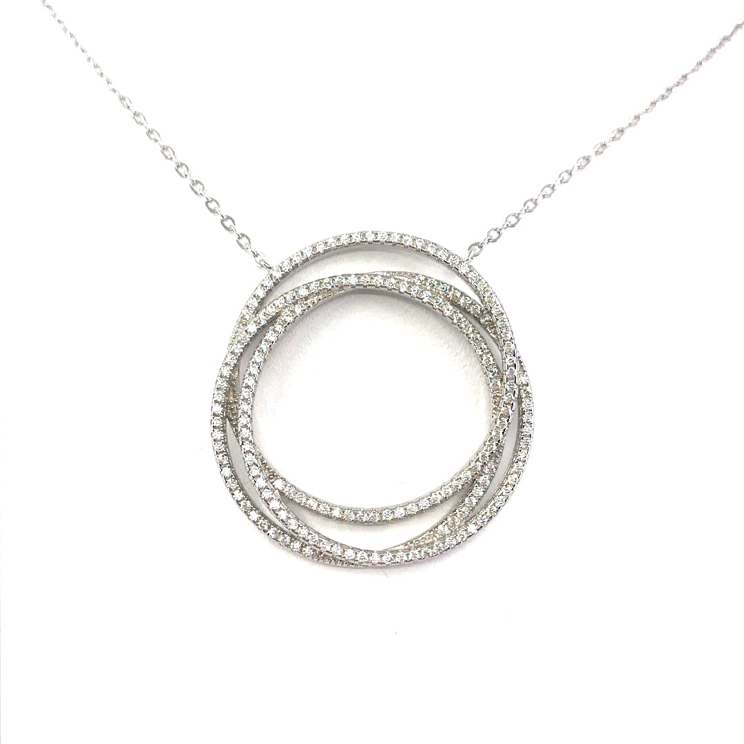 Sterling Silver Circle Necklace - HK Jewels