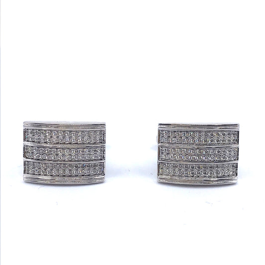 Sterling Silver Square Cufflinks - HK Jewels